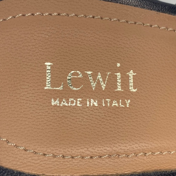 LEWIT Marta Slingback Heeled Pump Leather Black Pointed Toe EU 37.5 US 7/7.5 - Picture 8 of 8